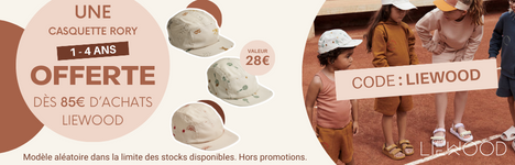 1 casquette offerte dès 85€ d'achat Liewood > voir conditions